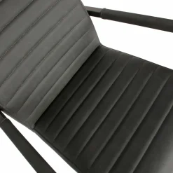 Eetkamerstoel Bas Lederlook - Antraciet - Loft24.nl