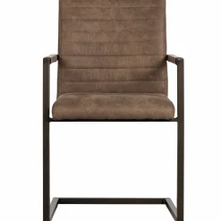 Eetkamerstoel Bas Lederlook -Taupe - Loft24.nl