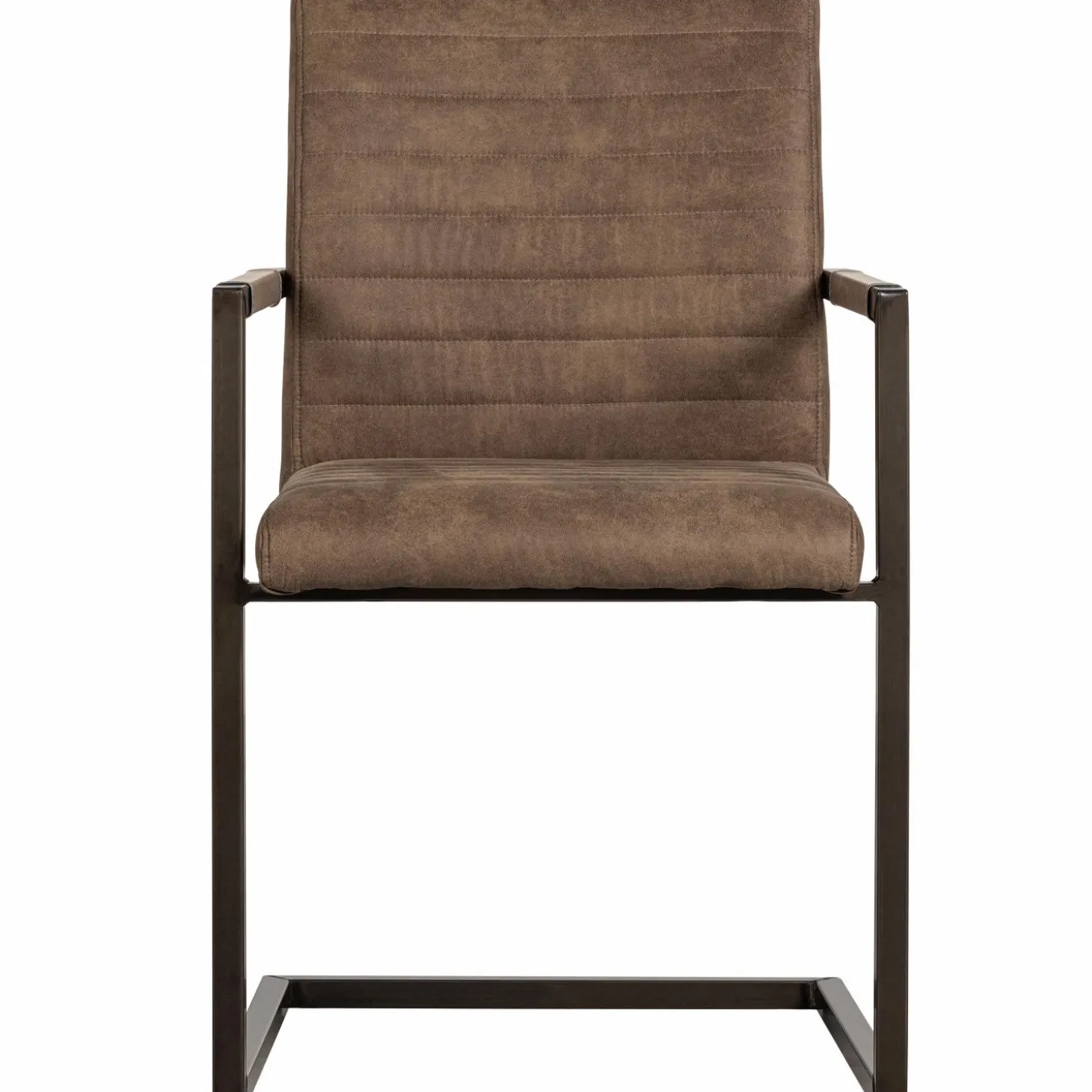 Eetkamerstoel Bas Lederlook -Taupe - Loft24.nl