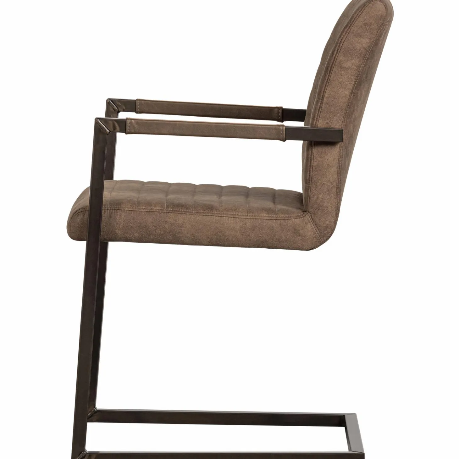 Eetkamerstoel Bas Lederlook -Taupe - Loft24.nl