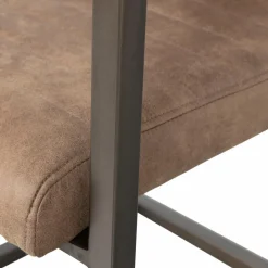 Eetkamerstoel Bas Lederlook -Taupe - Loft24.nl