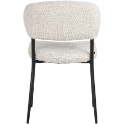 Eetkamerstoel Bea Chenille kleur Crème - Loft24.nl