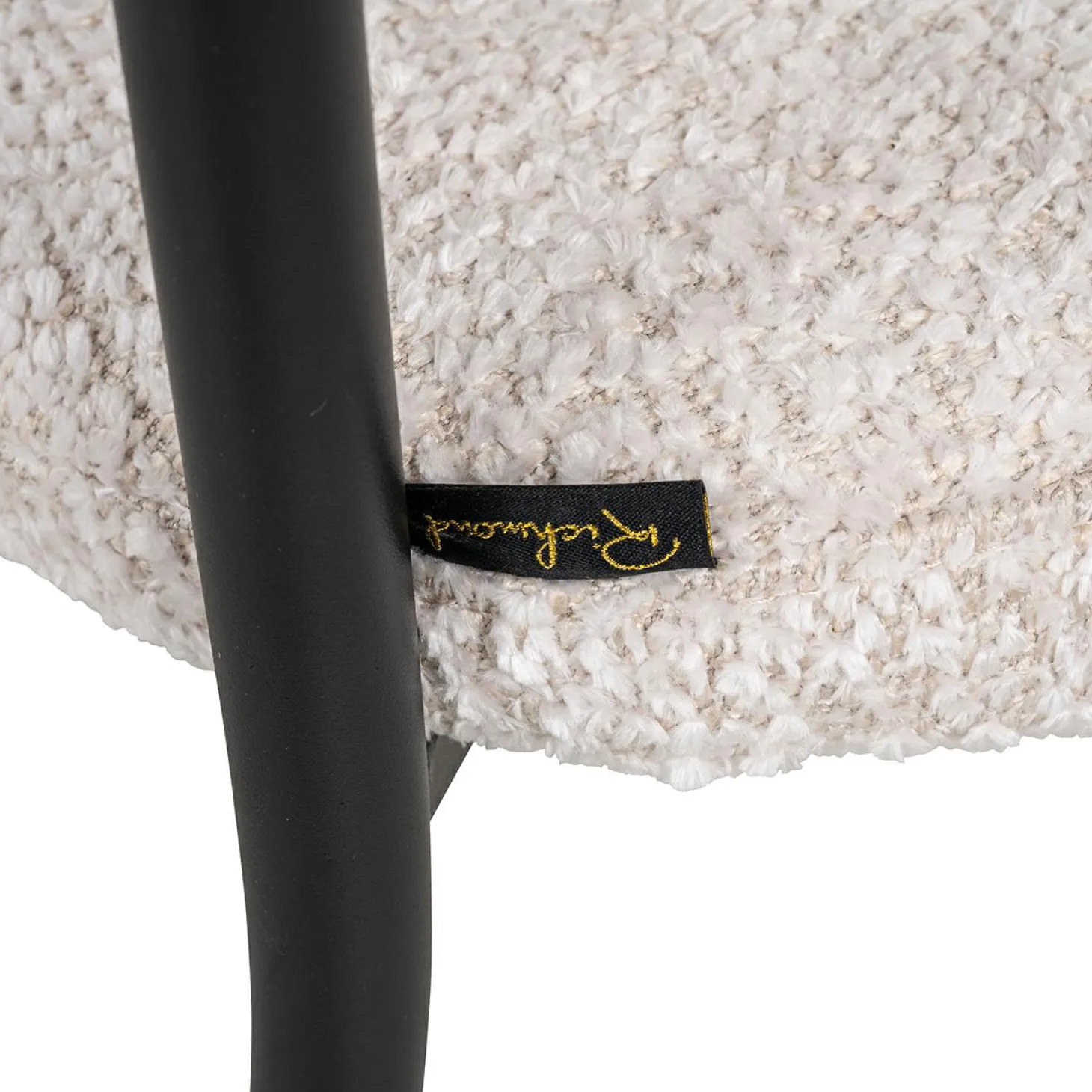 Eetkamerstoel Bea Chenille kleur Crème - Loft24.nl