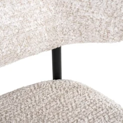 Eetkamerstoel Bea Chenille kleur Crème - Loft24.nl