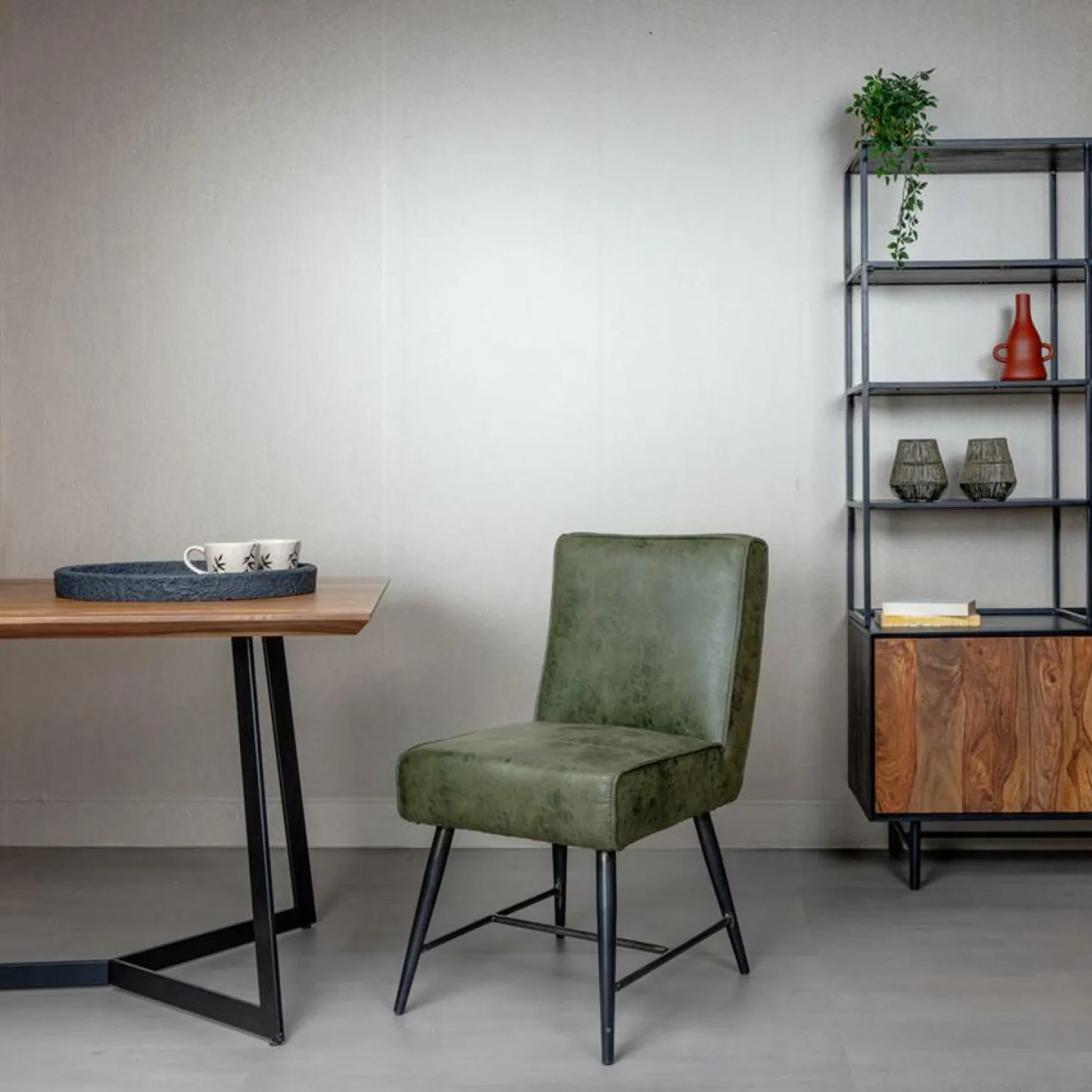 Eetkamerstoel Belmonte - Groen - Loft24.nl