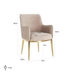 Eetkamerstoel Breeze Velvet - Loft24.nl