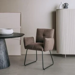 Eetkamerstoel Dante Teddy - Donker bruin - Loft24.nl