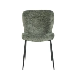 Eetkamerstoel Darby Chenille kleur Groen - Loft24.nl