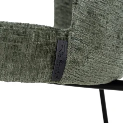 Eetkamerstoel Darby Chenille kleur Groen - Loft24.nl
