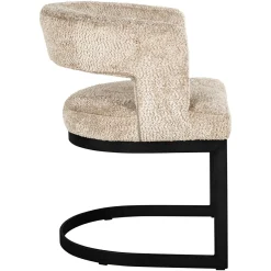 Eetkamerstoel Ellis Chenille kleur Beige - Loft24.nl