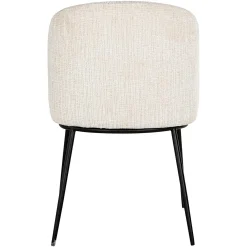 Eetkamerstoel Elvi Chenille kleur Beige - Loft24.nl