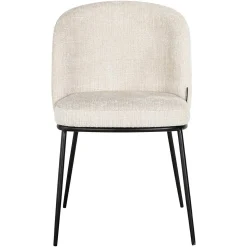 Eetkamerstoel Elvi Chenille kleur Beige - Loft24.nl