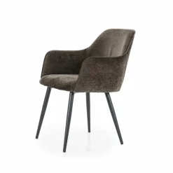 Eetkamerstoel Esmee met armleuning - Bruin - Loft24.nl