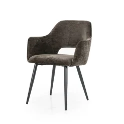 Eetkamerstoel Esmee met armleuning - Bruin - Loft24.nl
