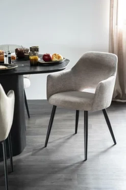 Eetkamerstoel Esmee met armleuning - Bruin - Loft24.nl