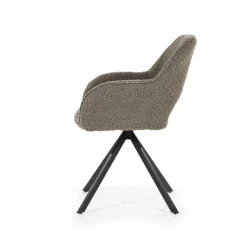 Eetkamerstoel Fabio Bouclé - Bruin - Loft24.nl