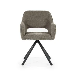 Eetkamerstoel Fabio Bouclé - Bruin - Loft24.nl