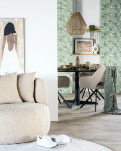 Eetkamerstoel Fabio Bouclé - Bruin - Loft24.nl