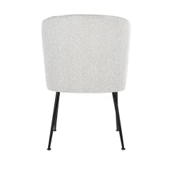 Eetkamerstoel Fallon Bouclé kleur Wit - Loft24.nl