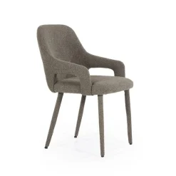 Eetkamerstoel Fika Bouclé - kleur Bruin - Loft24.nl