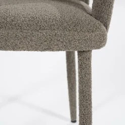 Eetkamerstoel Fika Bouclé - kleur Bruin - Loft24.nl