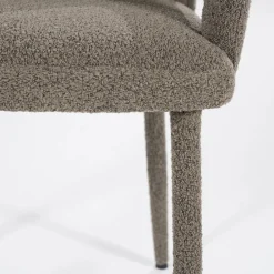 Eetkamerstoel Fika Bouclé - kleur Bruin - Loft24.nl