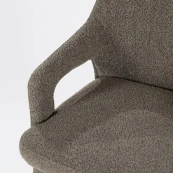 Eetkamerstoel Fika Bouclé - kleur Bruin - Loft24.nl