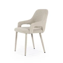 Eetkamerstoel Fika Bouclé - kleur Taupe - Loft24.nl