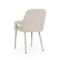 Eetkamerstoel Fika Bouclé - kleur Taupe - Loft24.nl