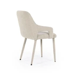 Eetkamerstoel Fika Bouclé - kleur Taupe - Loft24.nl