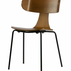 Eetkamerstoel Form met zwarte poot - Bruin - Loft24.nl