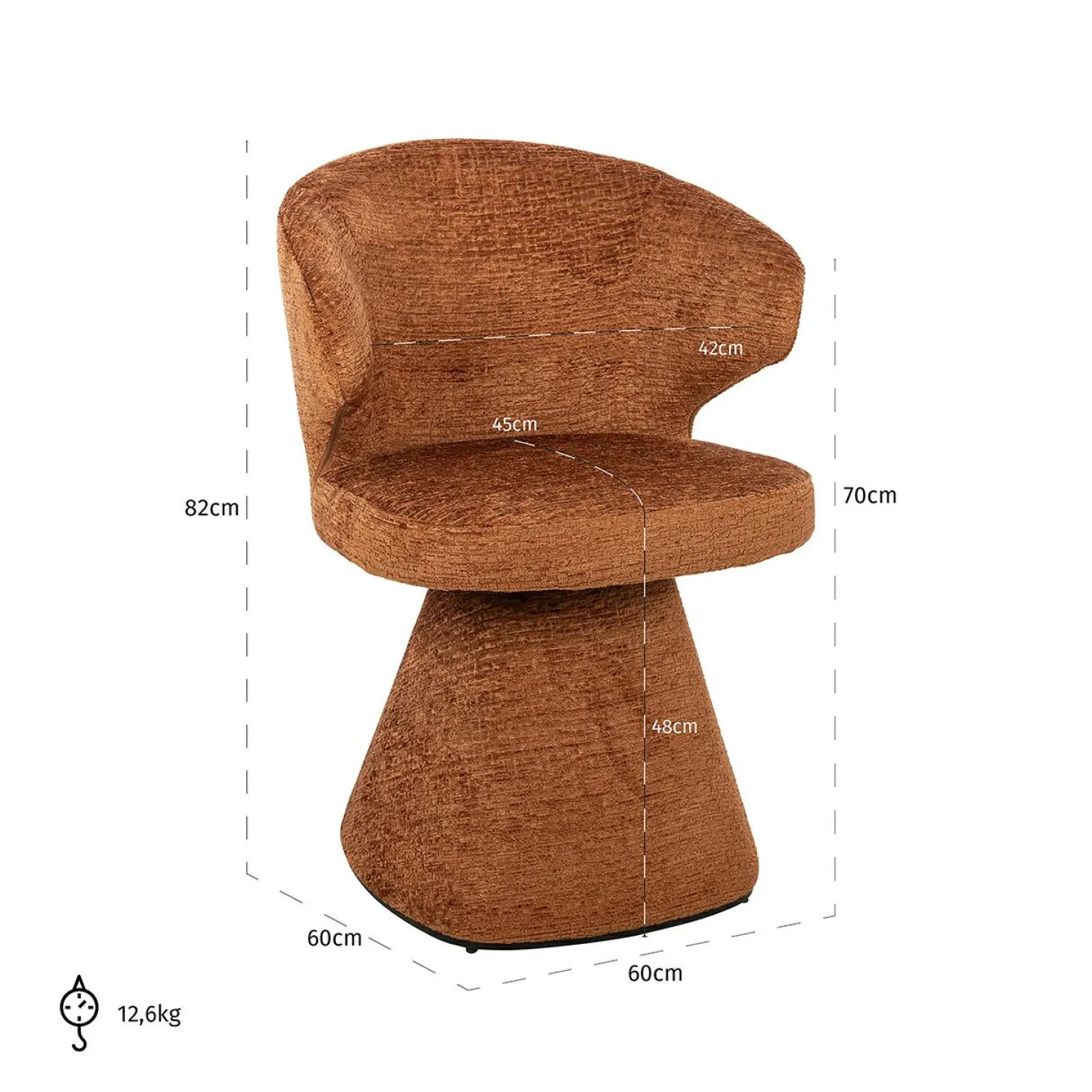 Eetkamerstoel Gatsbi Chenille - Loft24.nl