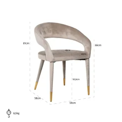 Eetkamerstoel Gia Velvet - Loft24.nl