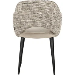 Eetkamerstoel Giovanna Velvet en stof kleur Khaki/Rose - Loft24.nl