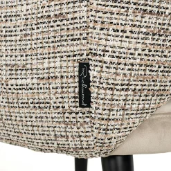 Eetkamerstoel Giovanna Velvet en stof kleur Khaki/Rose - Loft24.nl