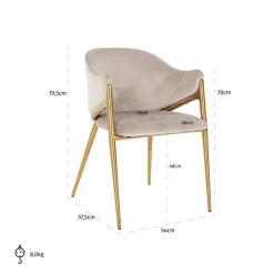 Eetkamerstoel Gwen Velvet - Loft24.nl