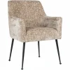 Eetkamerstoel Harley Chenille kleur Shitake - Loft24.nl