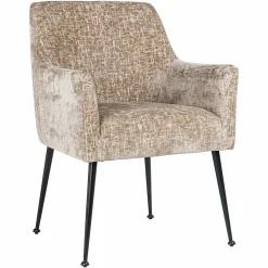 Eetkamerstoel Harley Chenille kleur Shitake - Loft24.nl
