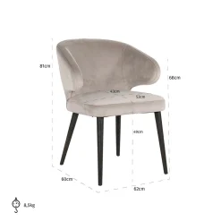 Eetkamerstoel Indigo Velvet - Loft24.nl