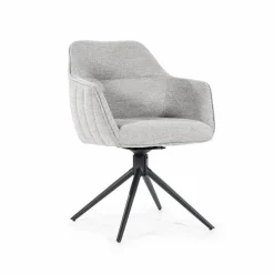 Eetkamerstoel Jeff Bouclé - Grijs - Loft24.nl