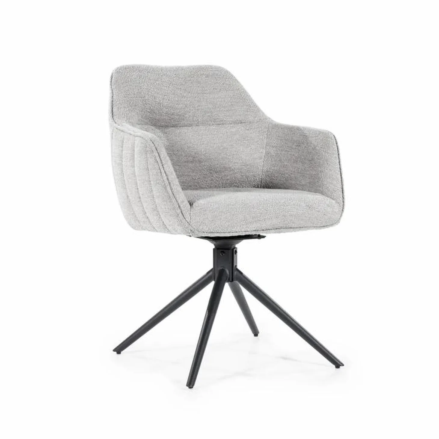 Eetkamerstoel Jeff Bouclé - Grijs - Loft24.nl