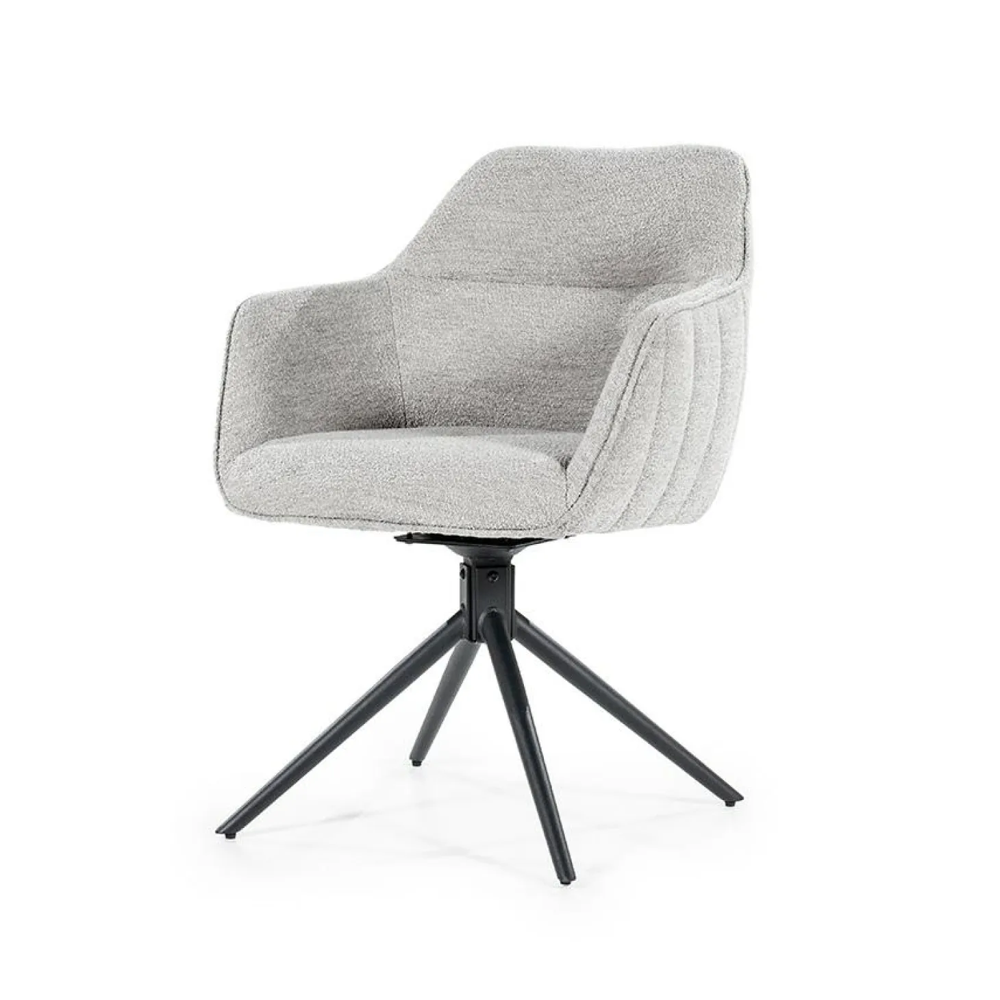 Eetkamerstoel Jeff Bouclé - Grijs - Loft24.nl