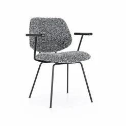 Eetkamerstoel Jon met armleuning - Zwart - Loft24.nl