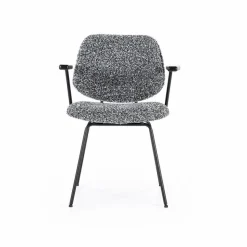 Eetkamerstoel Jon met armleuning - Zwart - Loft24.nl