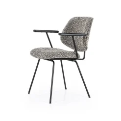 Eetkamerstoel Jon met armleuning - Taupe - Loft24.nl