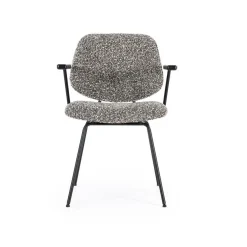 Eetkamerstoel Jon met armleuning - Taupe - Loft24.nl