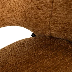 Eetkamerstoel Kenzi Chenille - Cognac - Loft24.nl