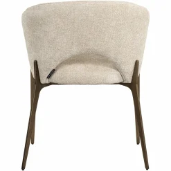 Eetkamerstoel Kenzi Chenille - Crème - Loft24.nl