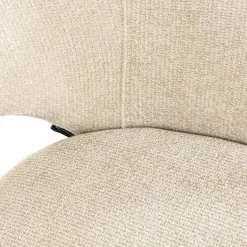 Eetkamerstoel Kenzi Chenille - Crème - Loft24.nl