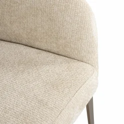 Eetkamerstoel Kenzi Chenille - Crème - Loft24.nl